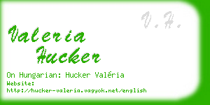 valeria hucker business card